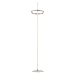 JUST LIGHT. Lámpara de pie LED Ritus plata hierro atenuable 3000 K