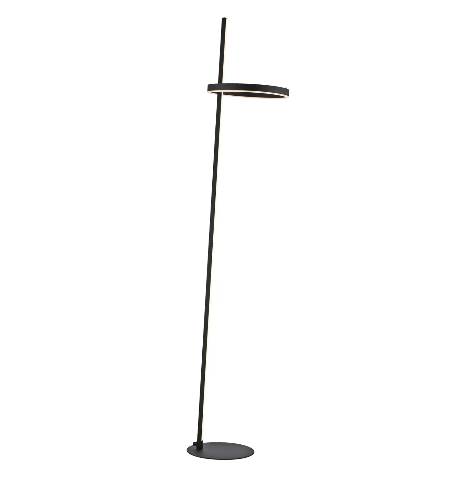 JUST LIGHT. Lámpara de pie LED Ritus negro hierro atenuador 3000 K