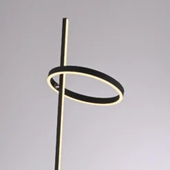 JUST LIGHT. Lámpara de pie LED Ritus negro hierro atenuador 3000 K