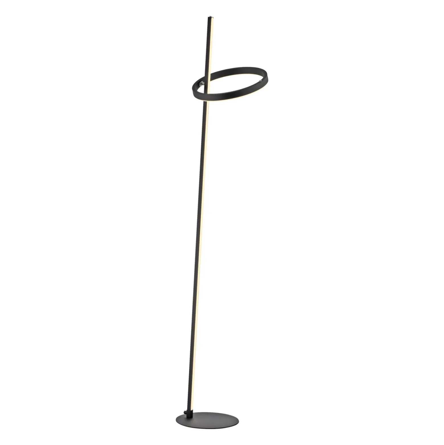 JUST LIGHT. Lámpara de pie LED Ritus negro hierro atenuador 3000 K