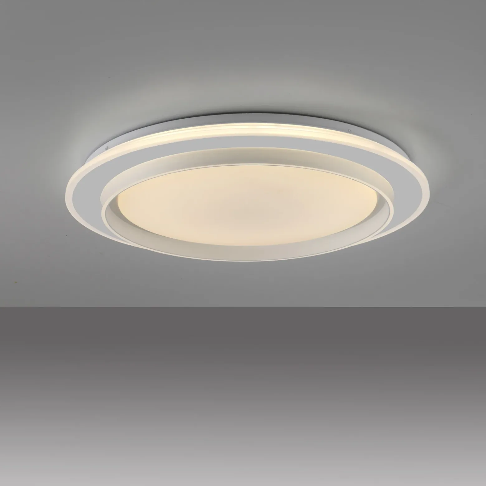 JUST LIGHT. Lámpara LED de techo Lago Ø 49,3 cm CCT control remoto