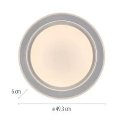 JUST LIGHT. Lámpara LED de techo Lago Ø 49,3 cm CCT control remoto
