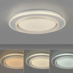 JUST LIGHT. Lámpara LED de techo Lago Ø 49,3 cm CCT control remoto