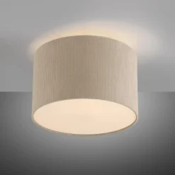JUST LIGHT. Plafón Duro, tejido, beige
