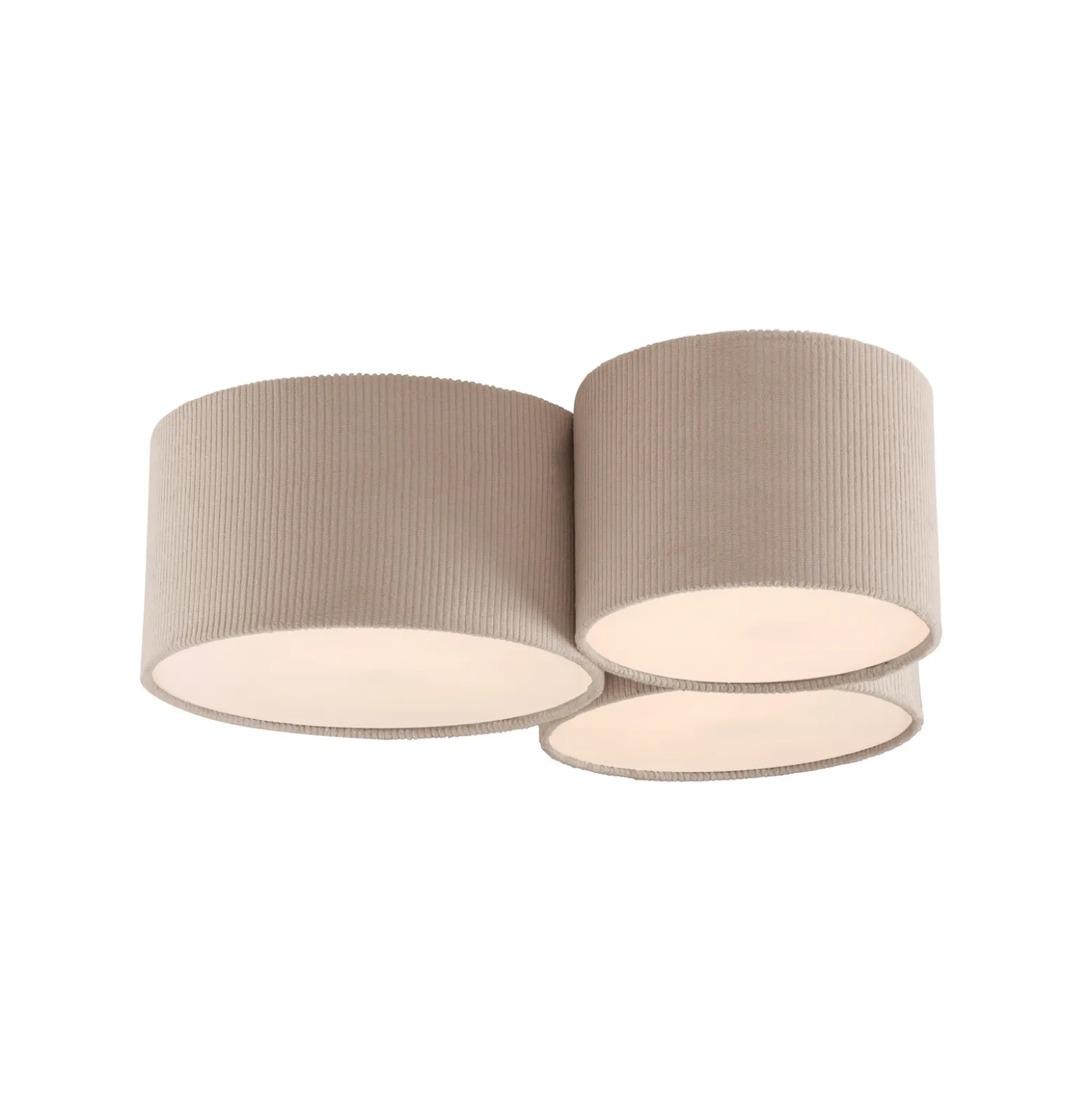 JUST LIGHT. Plafón Duro verde, textil, 3 luces