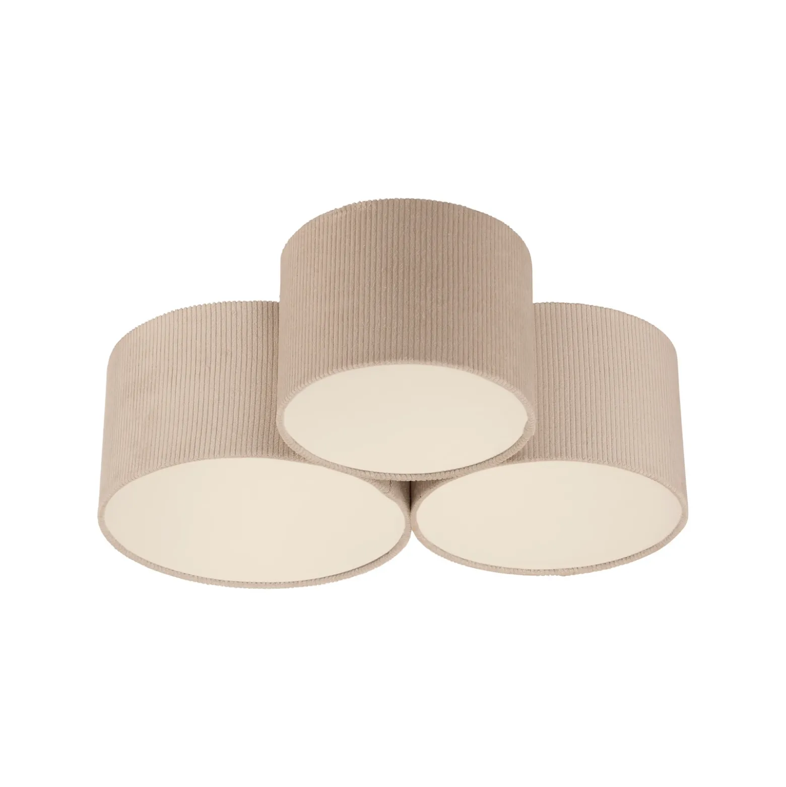 JUST LIGHT. Plafón Duro verde, textil, 3 luces