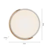 JUST LIGHT. Plafón LED Bila, blanco, Ø 32 cm, madera