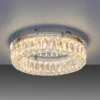 JUST LIGHT. Plafón LED Kulunka, hierro, cristal