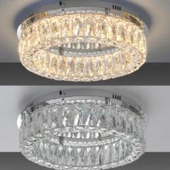 JUST LIGHT. Plafón LED Kulunka, hierro, cristal