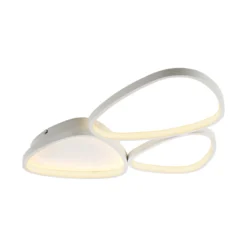 JUST LIGHT. Plafón LED Pebbles, blanco, atenuable