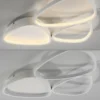 JUST LIGHT. Plafón LED Pebbles, blanco, atenuable
