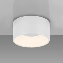 JUST LIGHT. Plafón LED Tanika, blanco, Ø 16 cm, atenuable