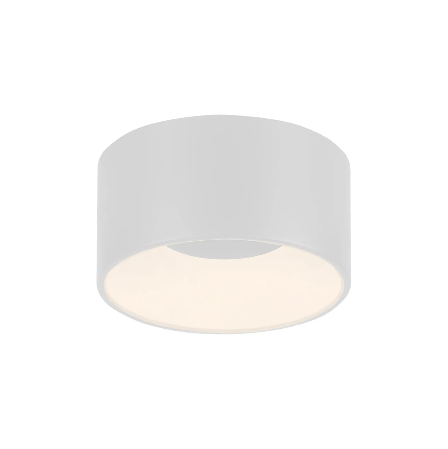JUST LIGHT. Plafón LED Tanika, blanco, Ø 16 cm, atenuable