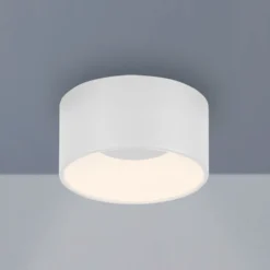 JUST LIGHT. Plafón LED Tanika, blanco, Ø 16 cm, atenuable