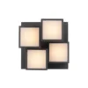 JUST LIGHT. Plafón LED Tetris, hierro, 3000 K, negro
