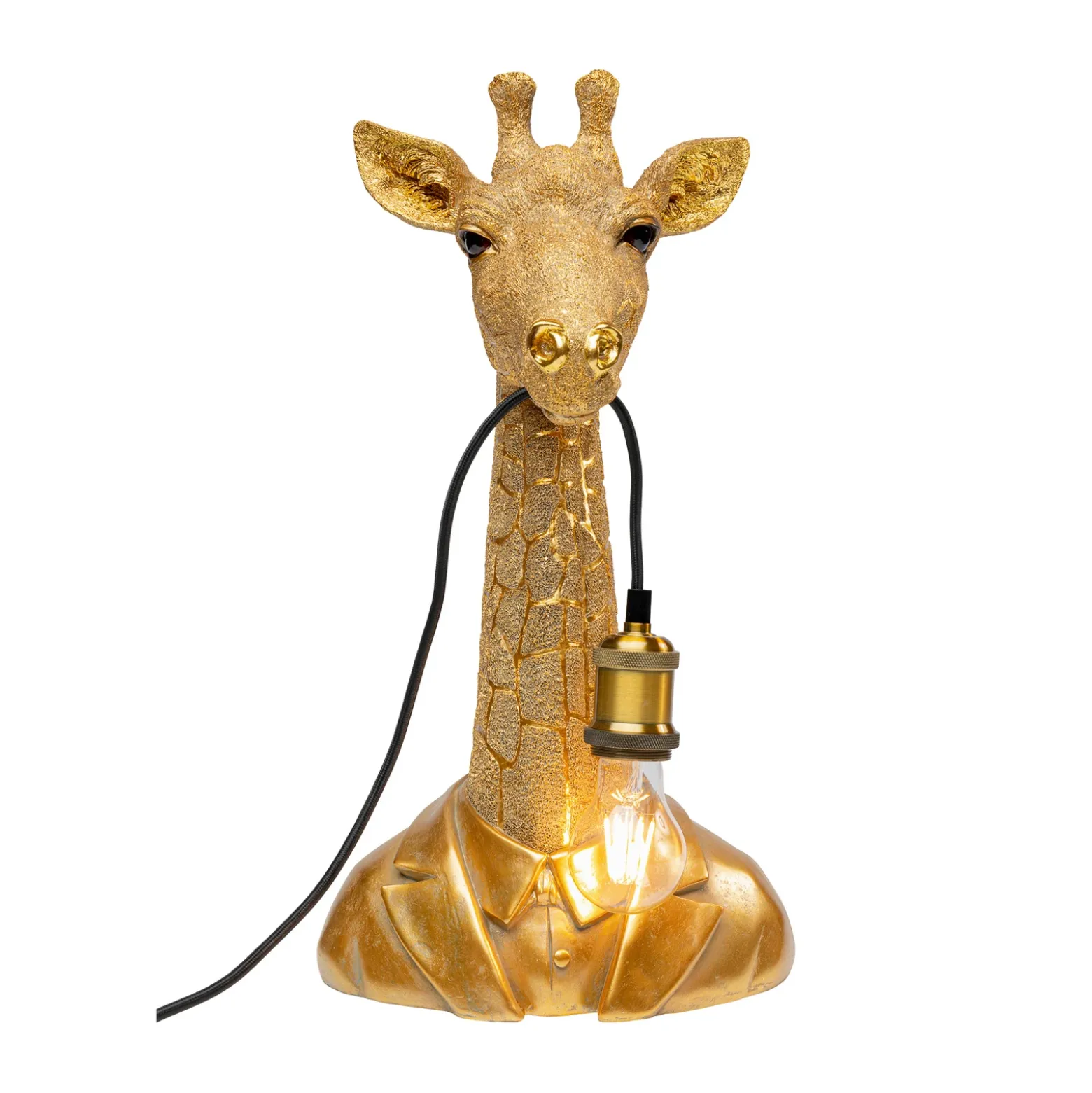 KARE Animal Giraffe lámpara de mesa alto 50 cm oro