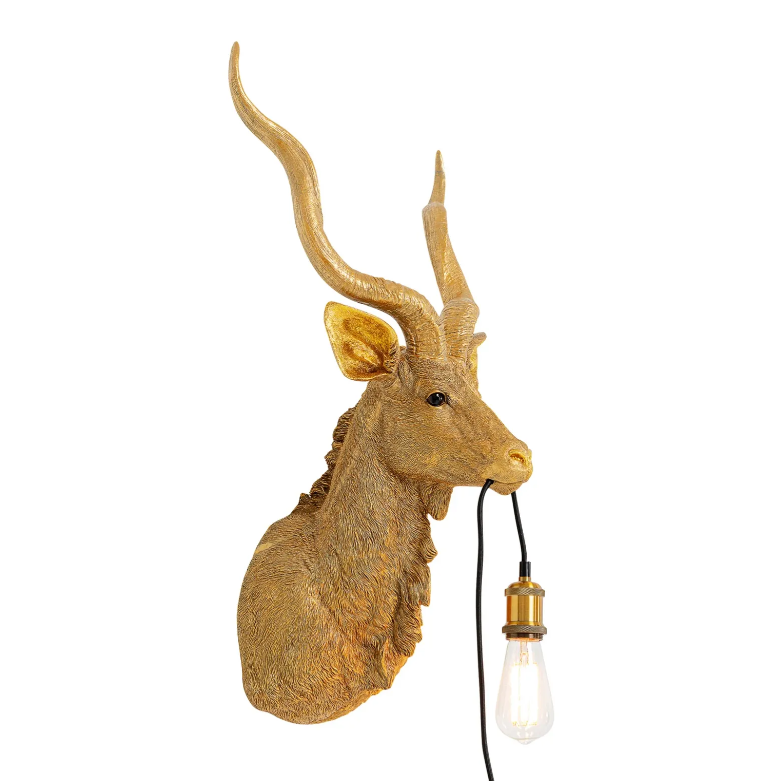 KARE Animal Goat aplique con enchufe, oro