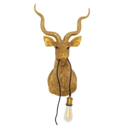 KARE Animal Goat aplique con enchufe, oro