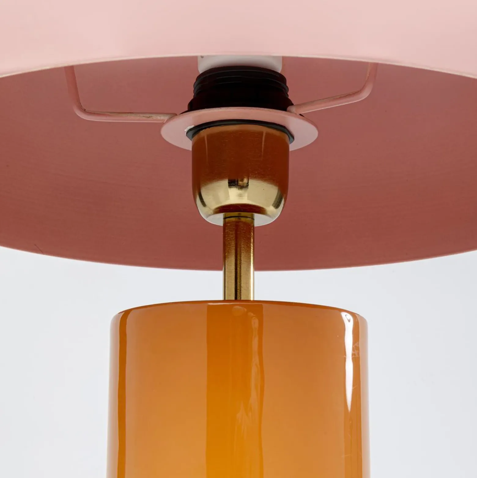 Kare Josy lámpara de mesa, rosa/naranja, acero, altura 51 cm