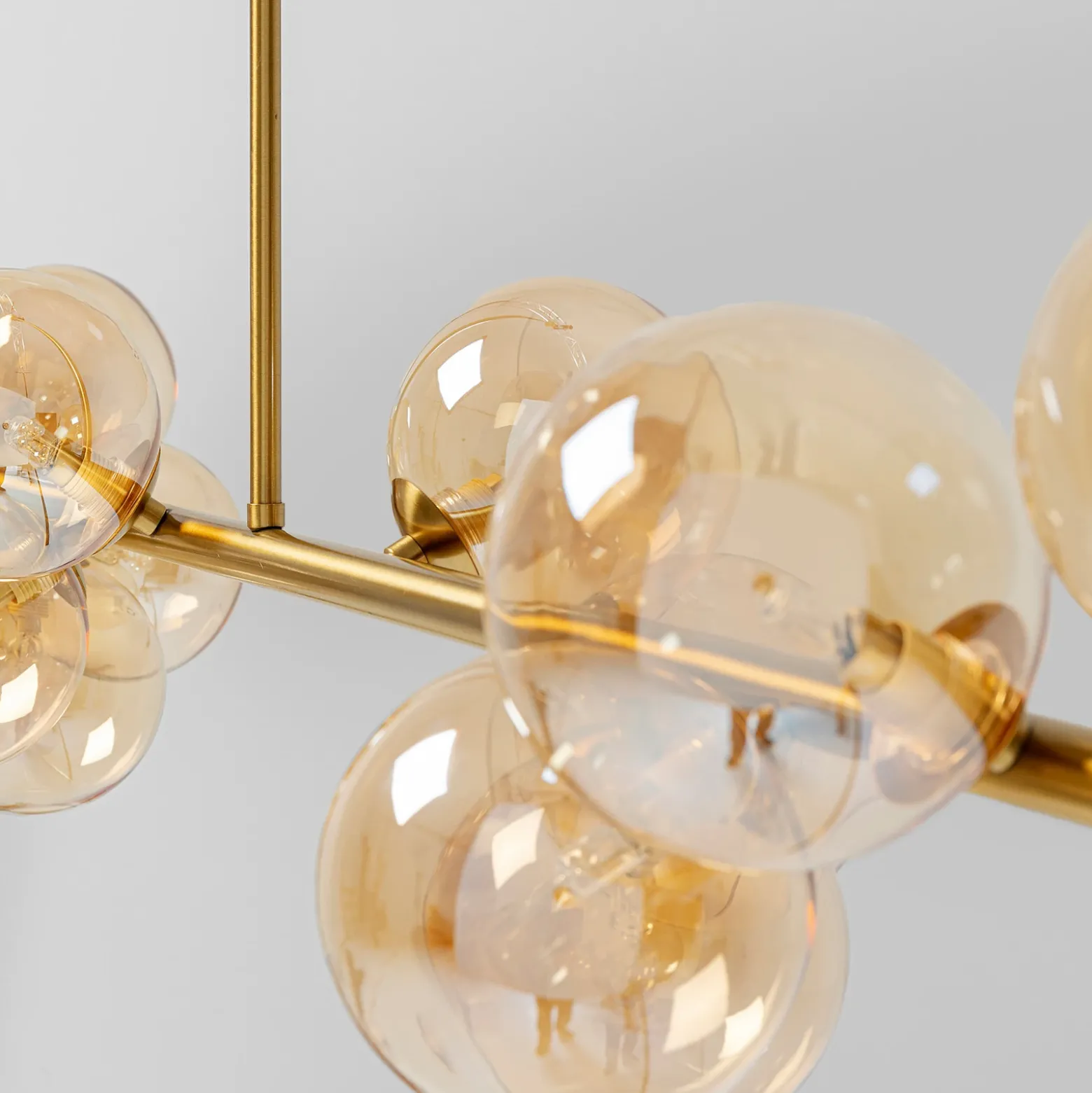 Kare Lámpara colgante Scala Balls, oro