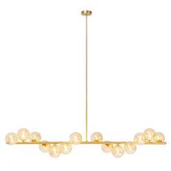 Kare Lámpara colgante Scala Balls, oro