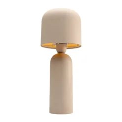 KARE Lámpara de mesa Maya, beige, acero, altura 39 cm