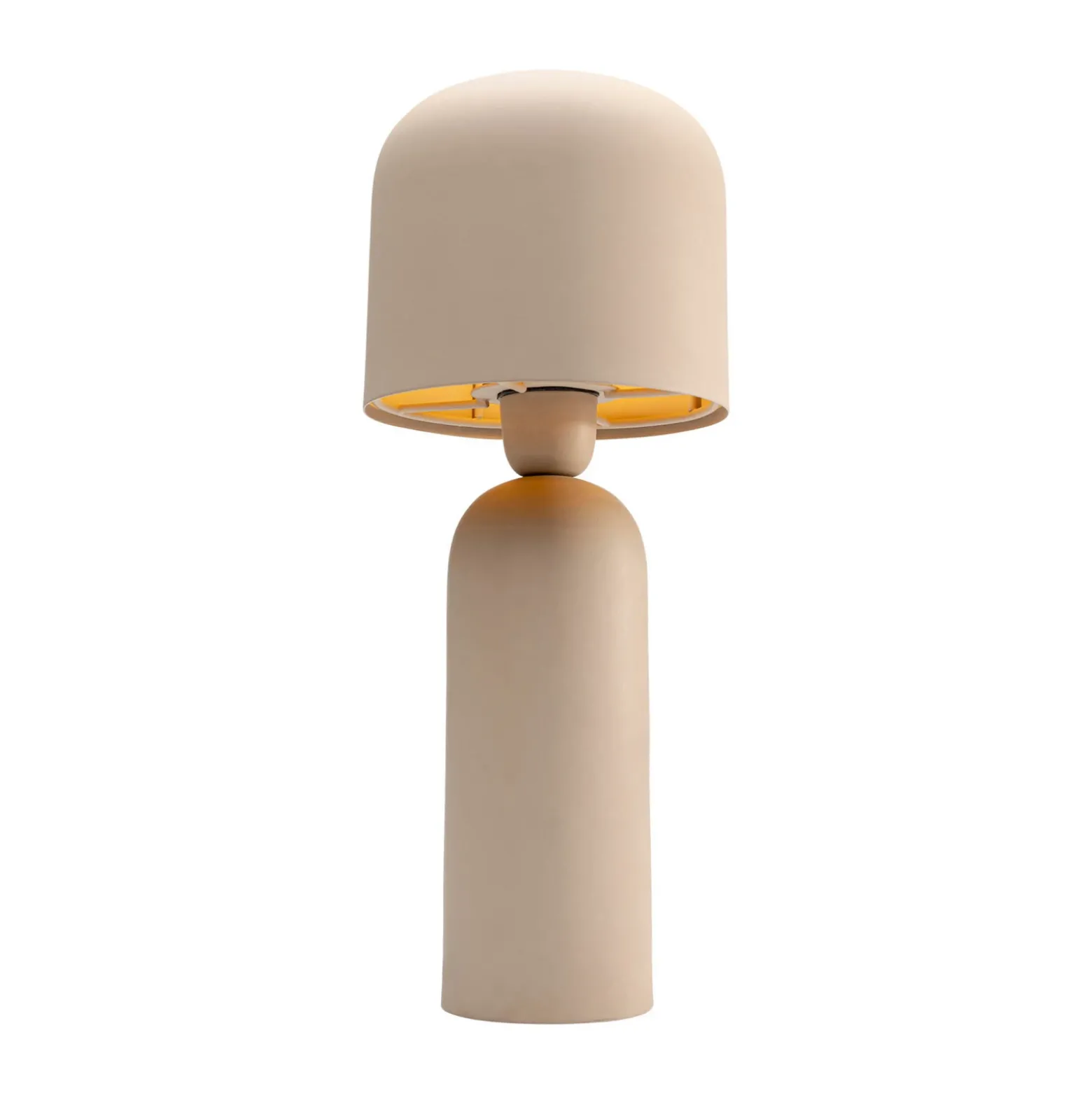 KARE Lámpara de mesa Maya, beige, acero, altura 39 cm