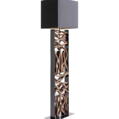 Kare Nature Wave lámpara de pie con madera