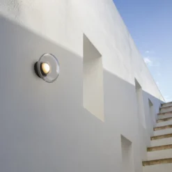 Karman Agua aplique LED, IP44, vidrio transparente