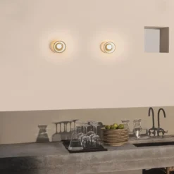 Karman Agua aplique LED, IP44, vidrio transparente