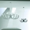 Karman lámpara de araña Snoob, negro Ø 73 cm aluminio 20 luces.