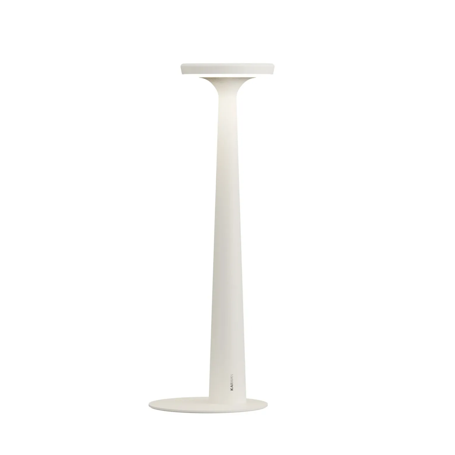Karman lámpara de mesa LED recargable Papiria, blanco mate, CCT