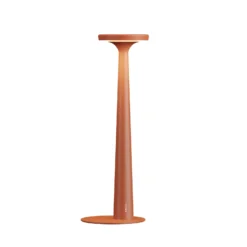 Karman lámpara de mesa LED recargable Papiria, rojo mate, CCT