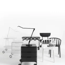 Kartell Aledin Tec - lámpara de mesa LED, negro