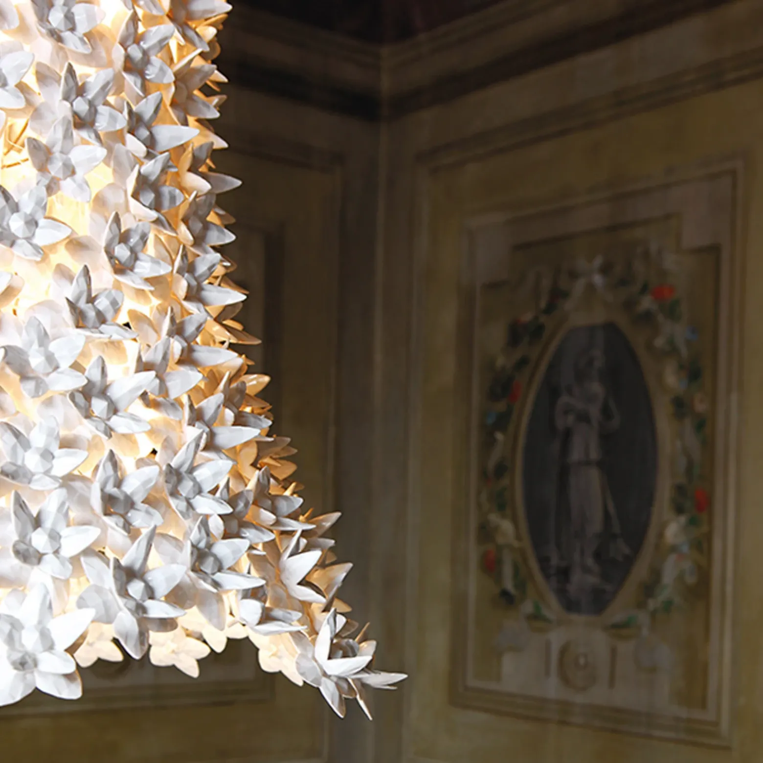 Kartell Bloom colgante LED G9, alargado, blanco