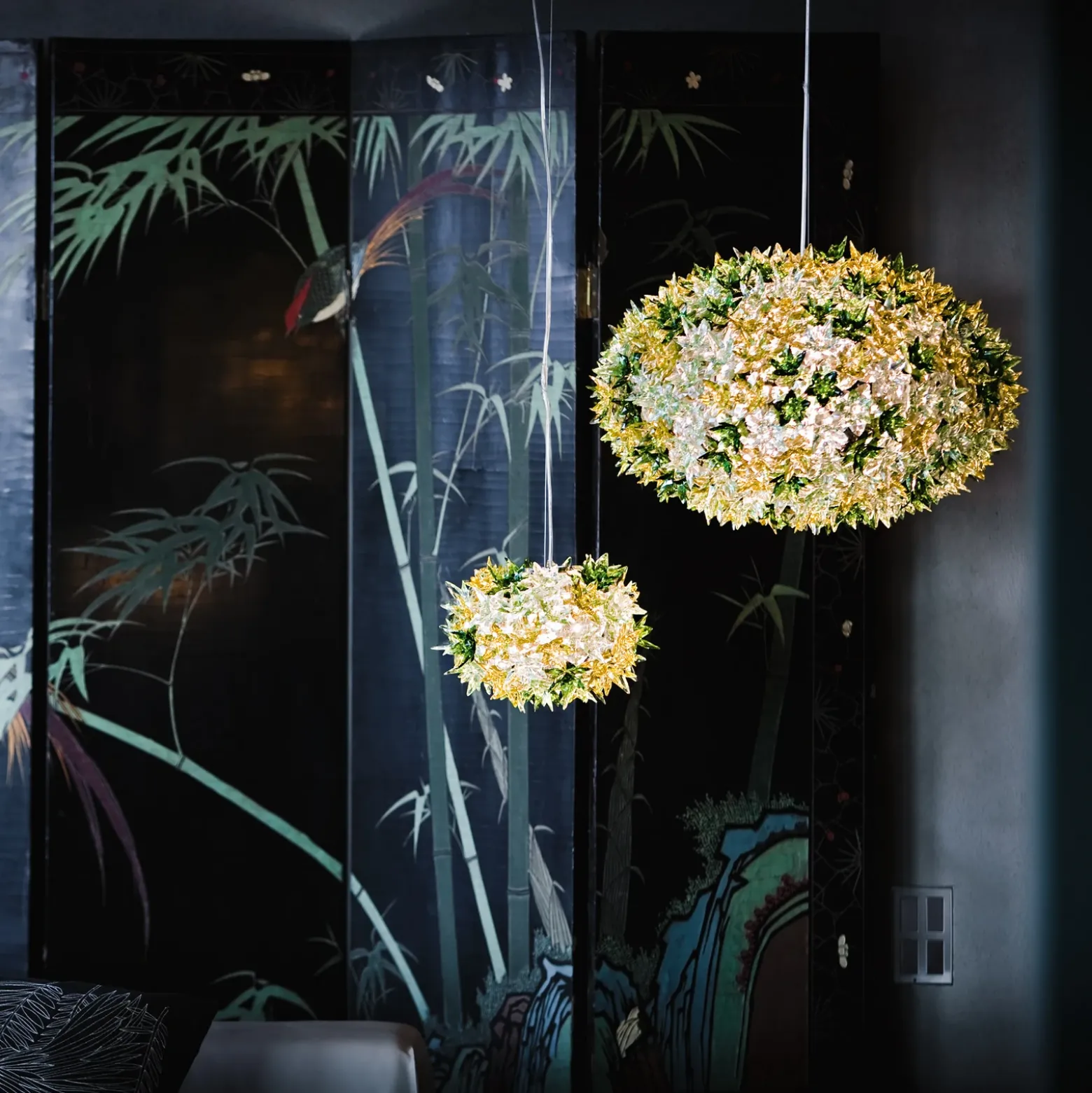 Kartell Bloom S1 lámpara colgante LED G9, menta