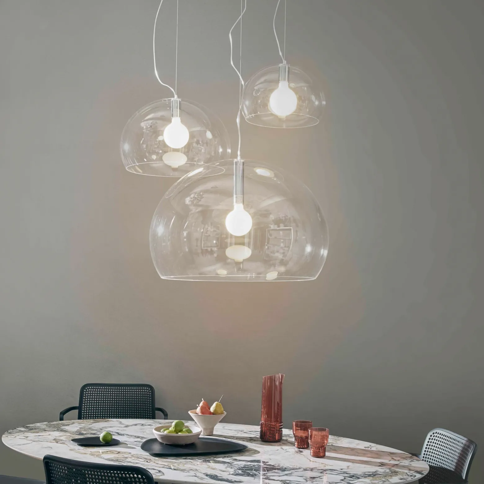 Kartell FL/Y - lámpara colgante LED, transparente
