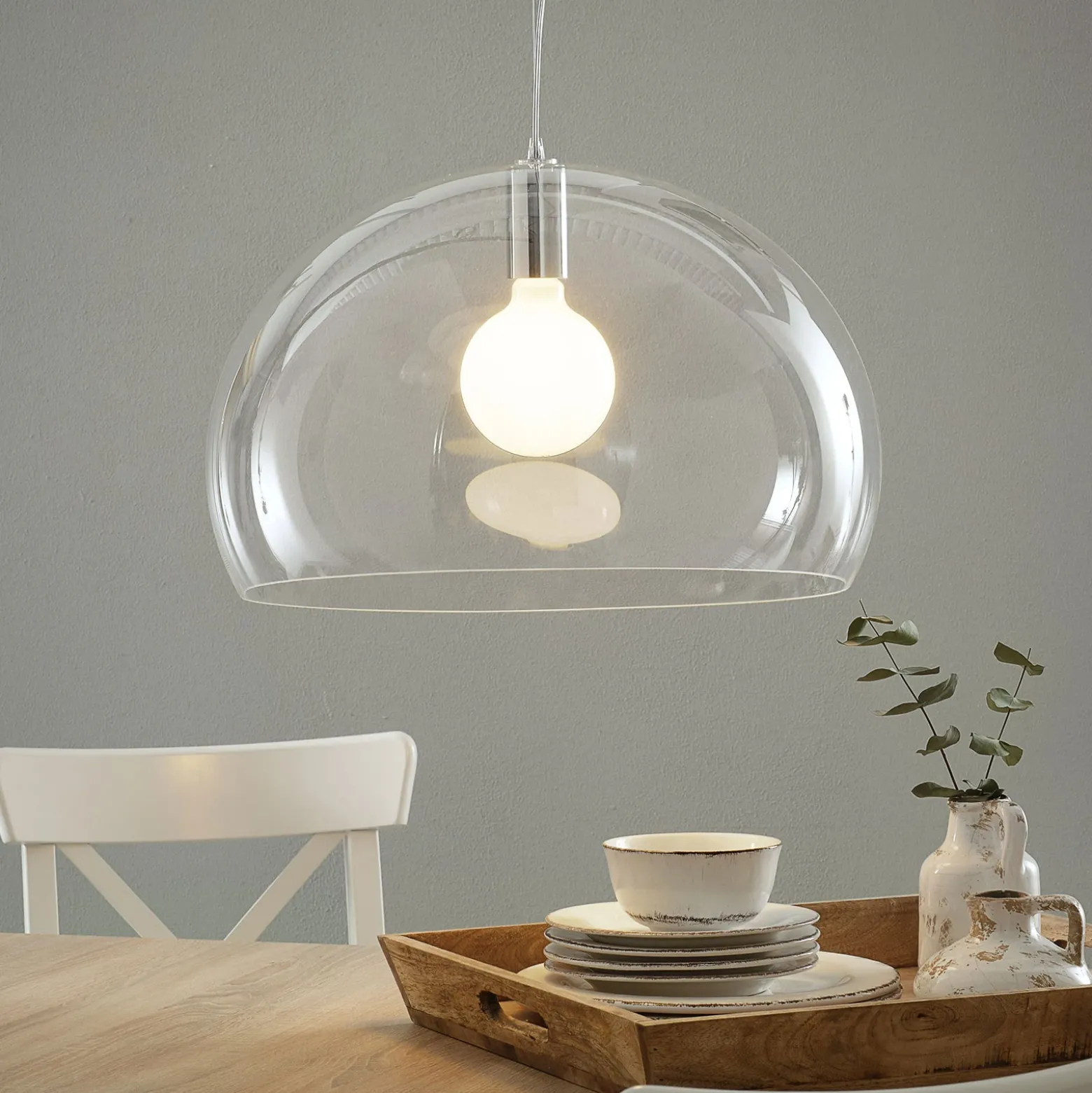 Kartell FL/Y - lámpara colgante LED, transparente