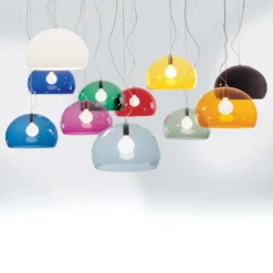Kartell FL/Y - Lámpara colgante LED, blanco brillante