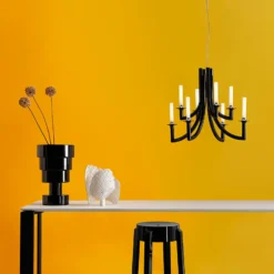 Kartell Khan lámpara de araña, Ø 77 cm negro