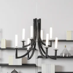 Kartell Khan lámpara de araña, Ø 77 cm negro