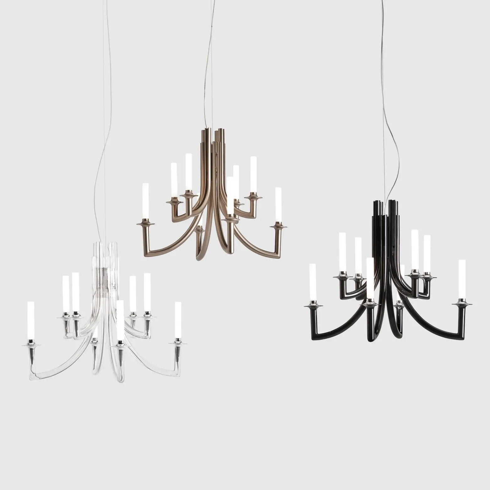 Kartell Khan lámpara de araña, Ø 77 cm negro