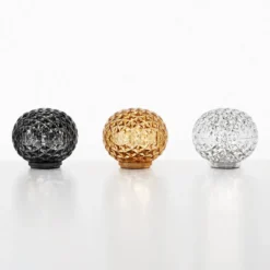 Kartell Mini Planet lámpara mesa batería gris humo