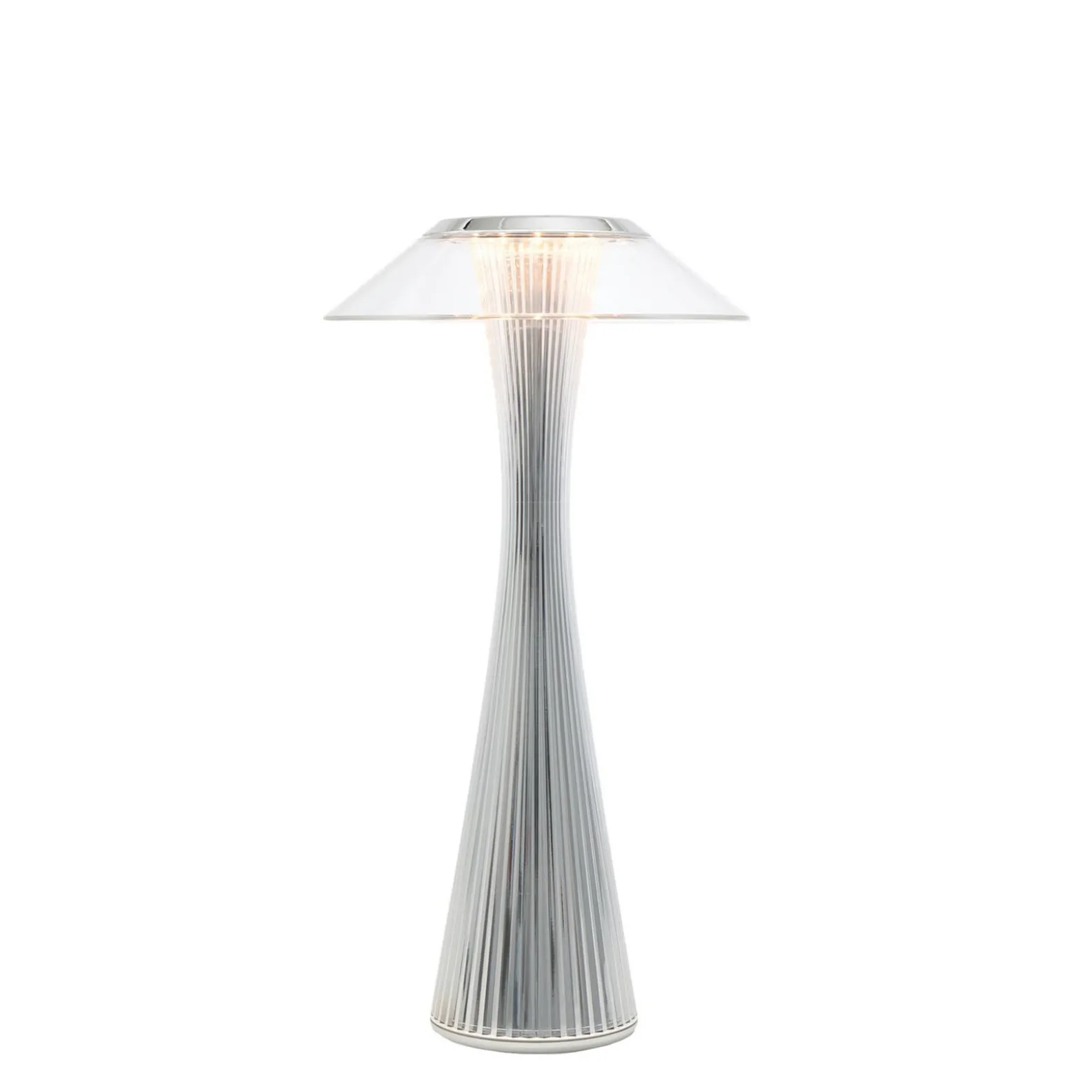 Kartell Space lámpara de mesa LED de diseño, cromo