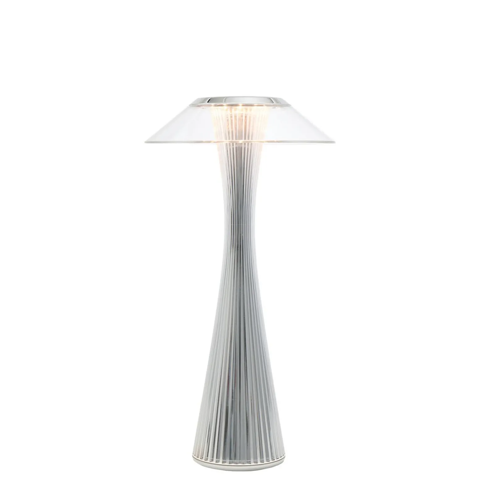 Kartell Space lámpara de mesa LED de diseño, cromo