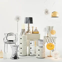 Kartell Space lámpara de mesa LED de diseño, oro