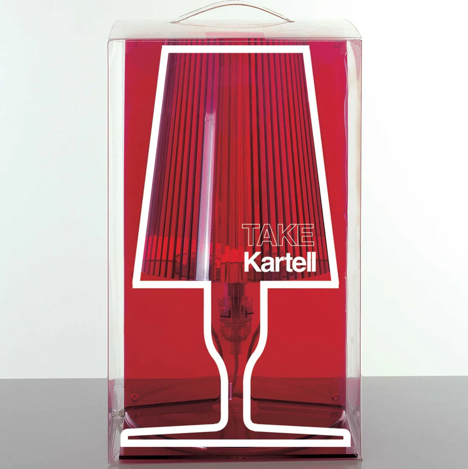 Kartell Take lámpara de mesa de diseño, ámbar