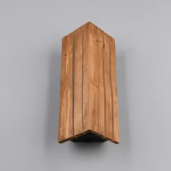 Karuni aplique de pared, natural, madera, metal, E14
