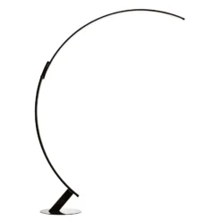 kdln Lámpara de pie LED Kyudo, negro, altura 212 cm