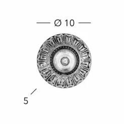 Kolarz downlight de techo Milady, Ø 10 cm, chapado en oro de 24 quilates
